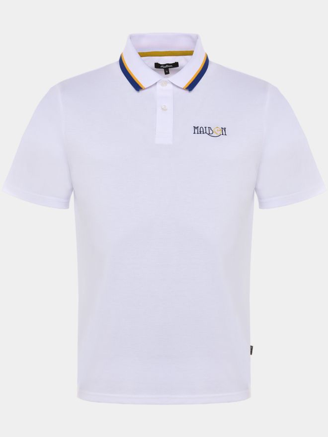 Malbon GRASSE PIQUE Halbarm Polo weiß