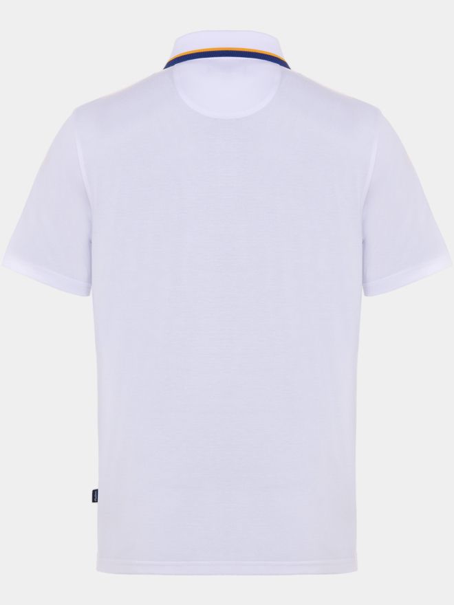 Malbon GRASSE PIQUE Halbarm Polo weiß