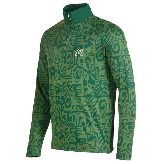 Malbon CAPO PERFORMANCE QUARTER ZIP Stretch Midlayer grün