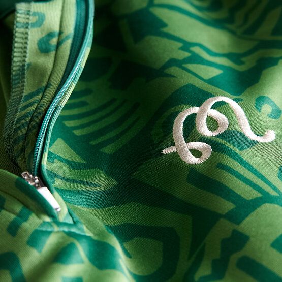 Malbon CAPO PERFORMANCE QUARTER ZIP Stretch Midlayer grün