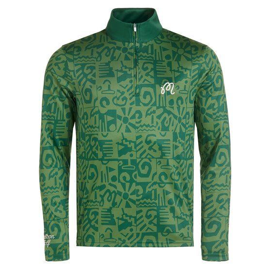 Malbon CAPO PERFORMANCE QUARTER ZIP Stretch Midlayer grün