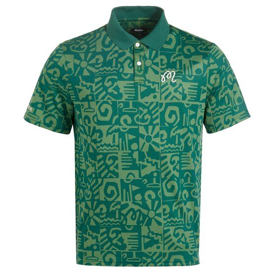 Malbon MEZZO PERFORMANCE PIQUE PRINTED Halbarm Polo grün