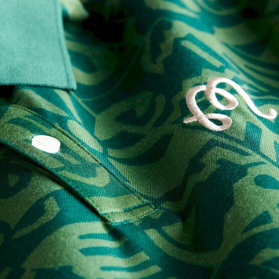 Malbon MEZZO PERFORMANCE PIQUE PRINTED Halbarm Polo grün