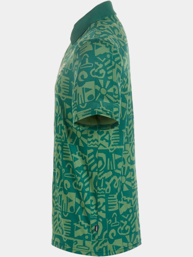 Malbon MEZZO PERFORMANCE PIQUE PRINTED Halbarm Polo grün