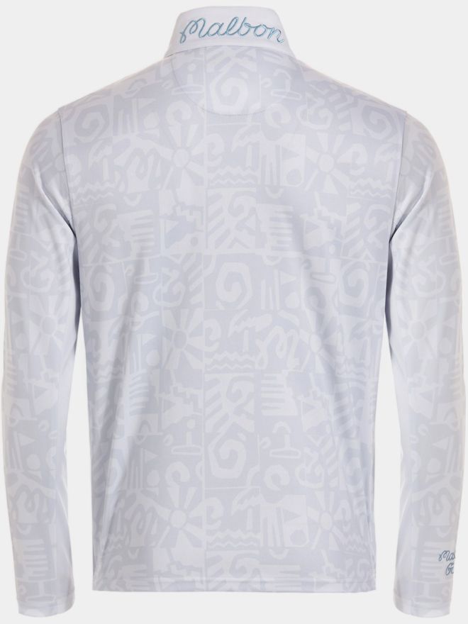 Malbon CAPO PERFORMANCE QUARTER ZIP Stretch Midlayer silber