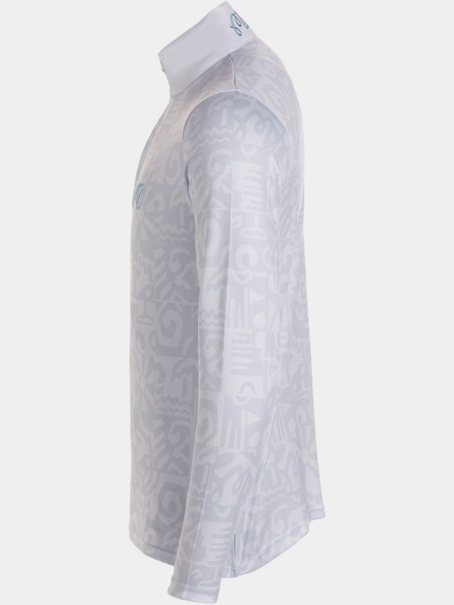 Malbon CAPO PERFORMANCE QUARTER ZIP Stretch Midlayer silber