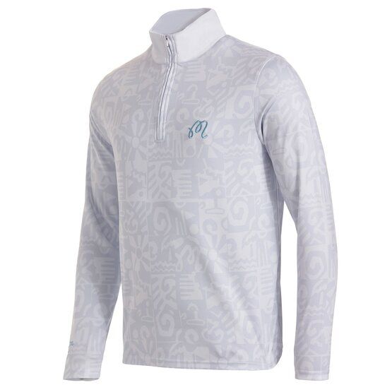 Malbon CAPO PERFORMANCE QUARTER ZIP Stretch Midlayer silber