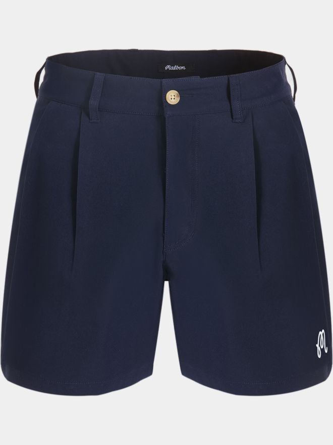 Malbon CLASSIC PLEATED SHORT reg Bermuda Hose navy