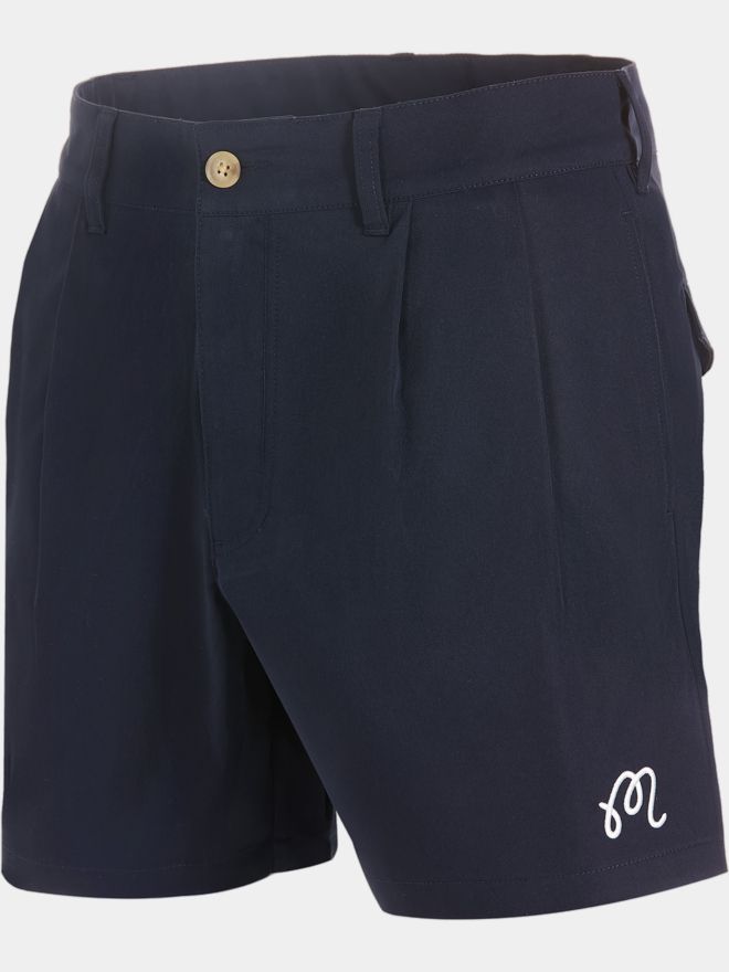Malbon CLASSIC PLEATED SHORT reg Bermuda Hose navy