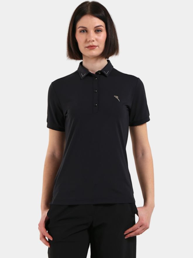 Chervo ANTRACITE Halbarm Polo schwarz