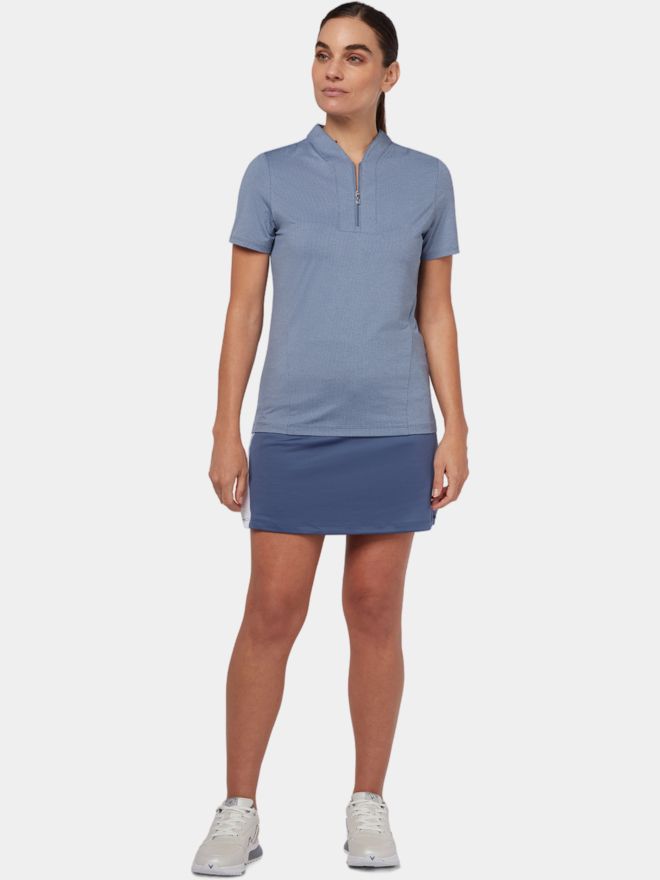 Callaway SHORT SLEEVE TONAL TEXTURE HEATHER POLO blau