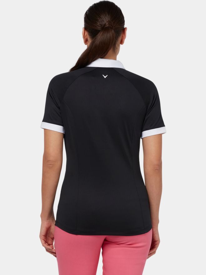 Callaway Colour Block Halbarm Polo schwarz