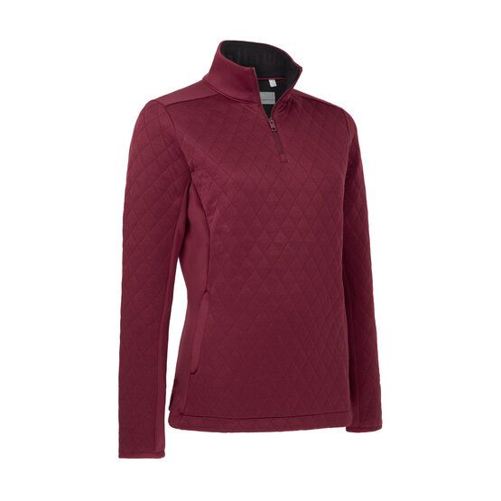 Callaway LS 1/4 ZIP QUILTED KNIT LAYER rot