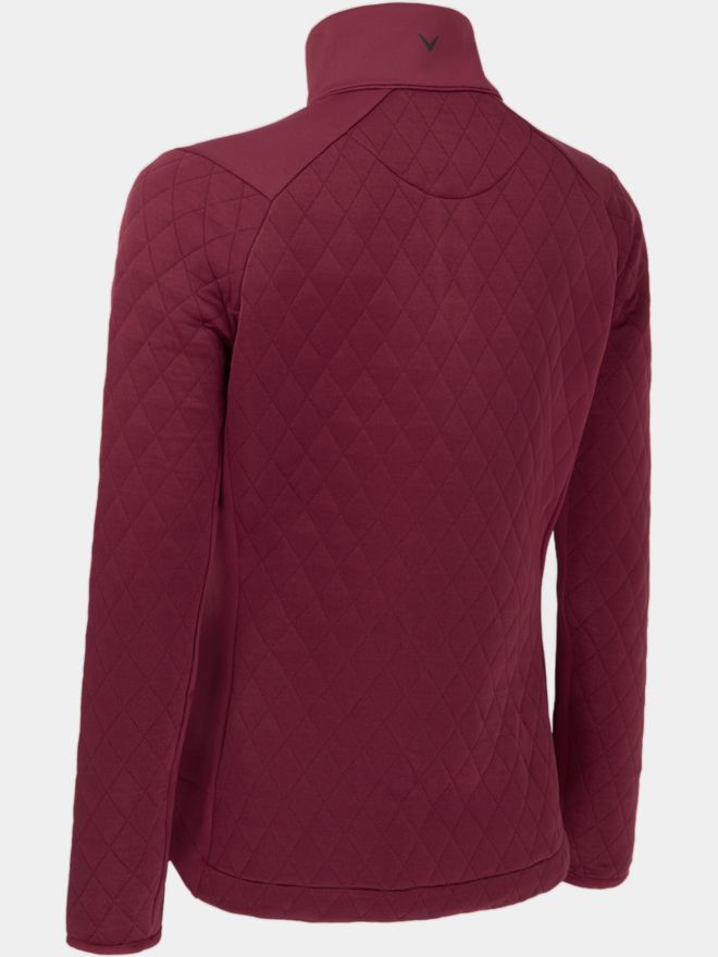 Callaway LS 1/4 ZIP PROŠÍVANÁ PLETENÁ VRSTVA červená