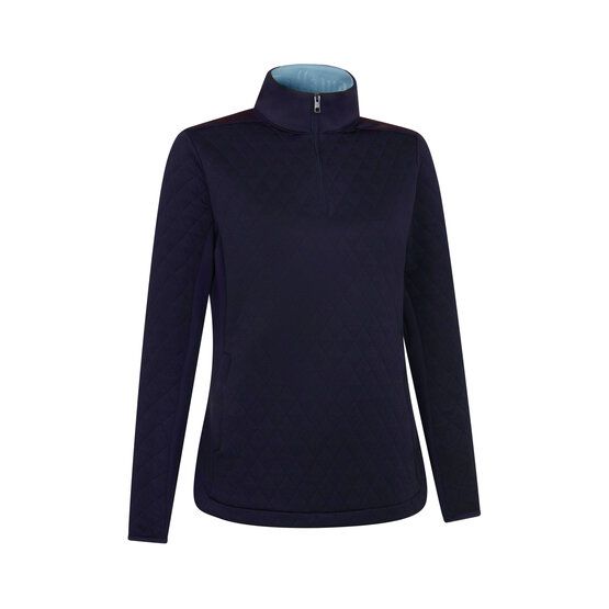 Callaway LS 1/4 ZIP QUILTED KNIT LAYER navy