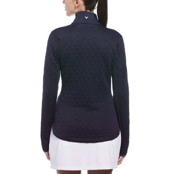 Callaway LS 1/4 ZIP QUILTED KNIT LAYER navy