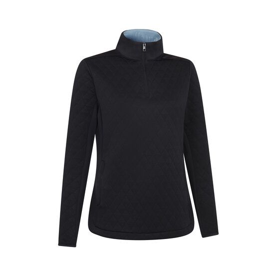 Callaway LS 1/4 ZIP QUILTED KNIT LAYER schwarz