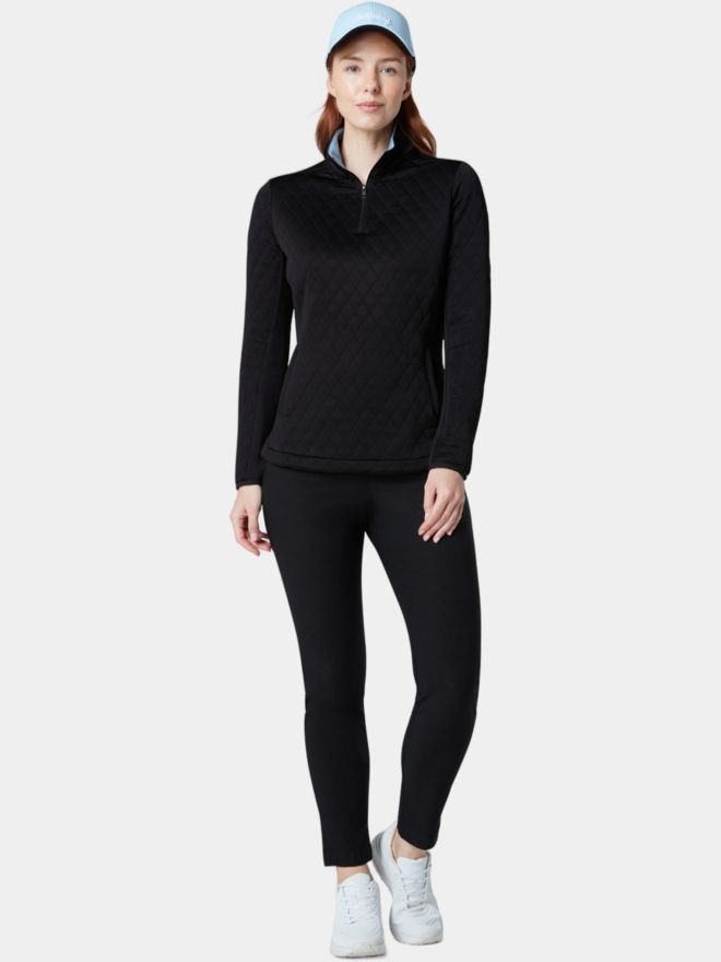 Callaway LS 1/4 ZIP PROŠÍVANÁ PLETENÁ VRSTVA černá