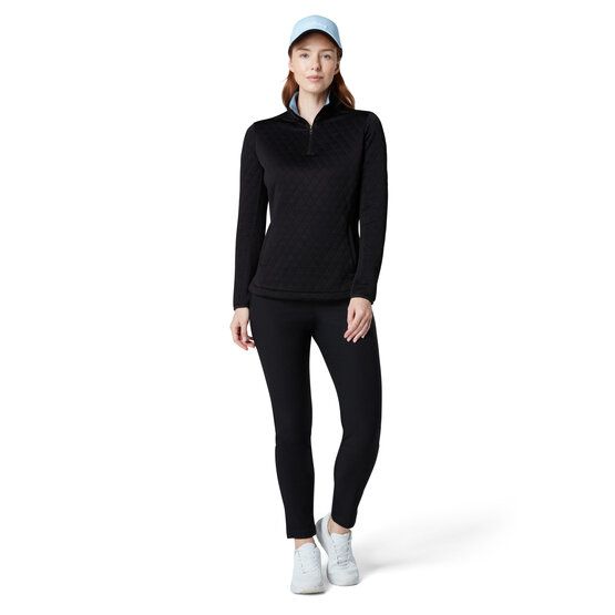 Callaway LS 1/4 ZIP QUILTED KNIT LAYER schwarz