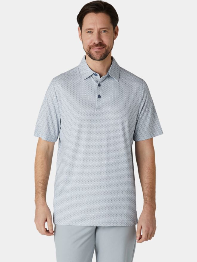 Callaway Tee Allover Print Halbarm Polo grau