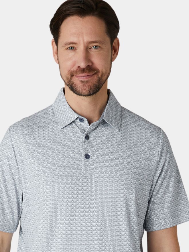 Callaway Tee Allover Print Halbarm Polo grau