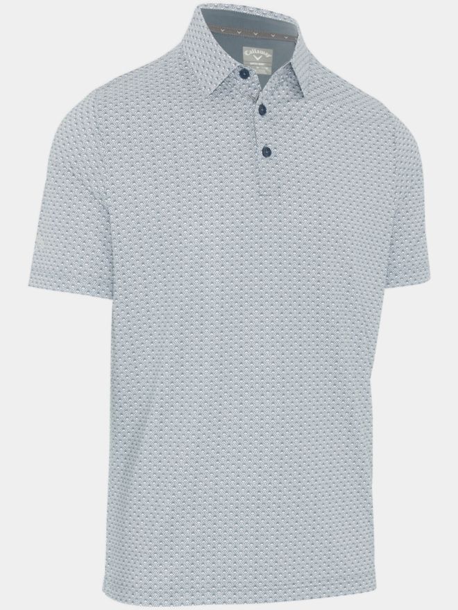 Callaway Tee Allover Print Halbarm Polo grau