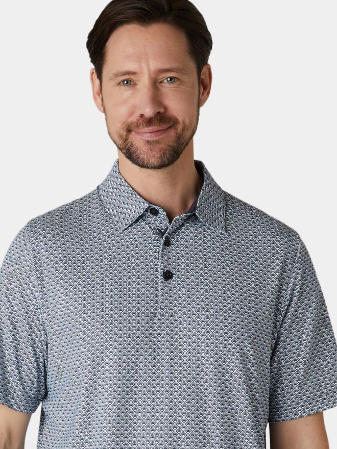 Callaway Tee Allover Print Halbarm Polo schwarz