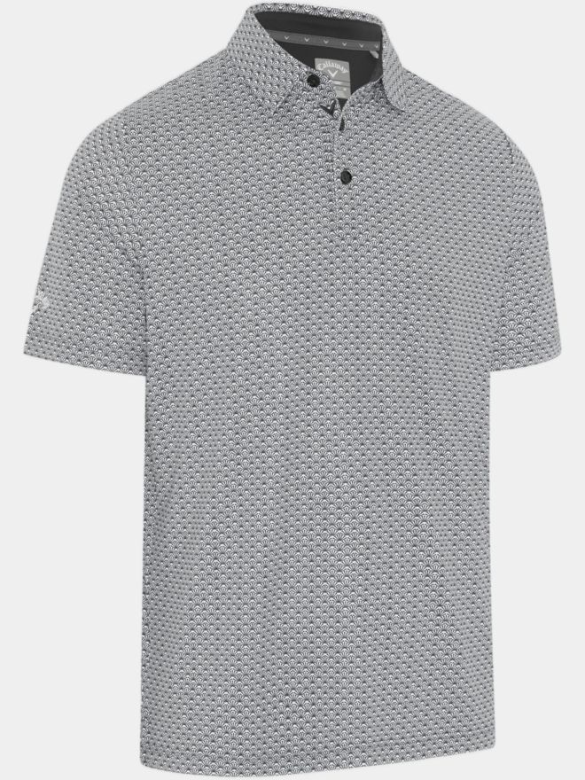 Callaway Tee Allover Print Halbarm Polo schwarz