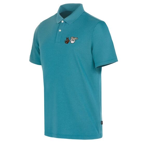 Malbon TWO MAN SCRAMBLE PIQUE Halbarm Polo petrol