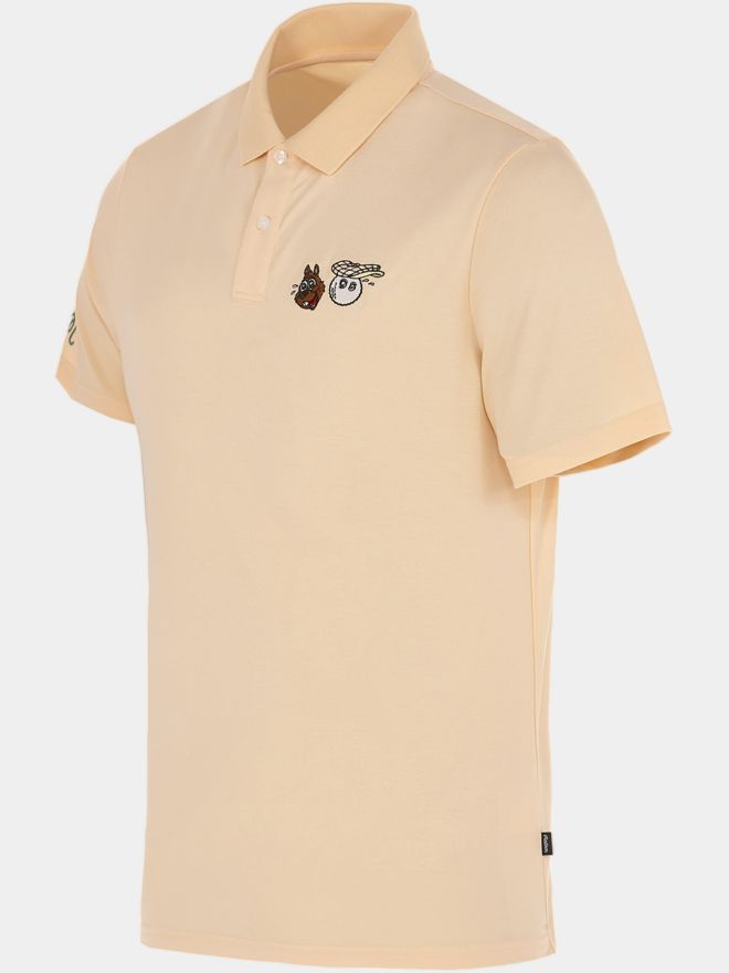Malbon TWO MAN SCRAMBLE PIQUE Halbarm Polo sand