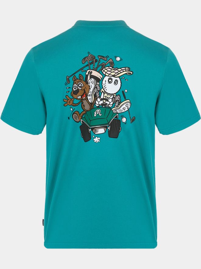 Malbon TWO MAN SCRAMBLE T-SHIRT petrol