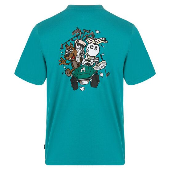 Malbon TWO MAN SCRAMBLE T-SHIRT petrol