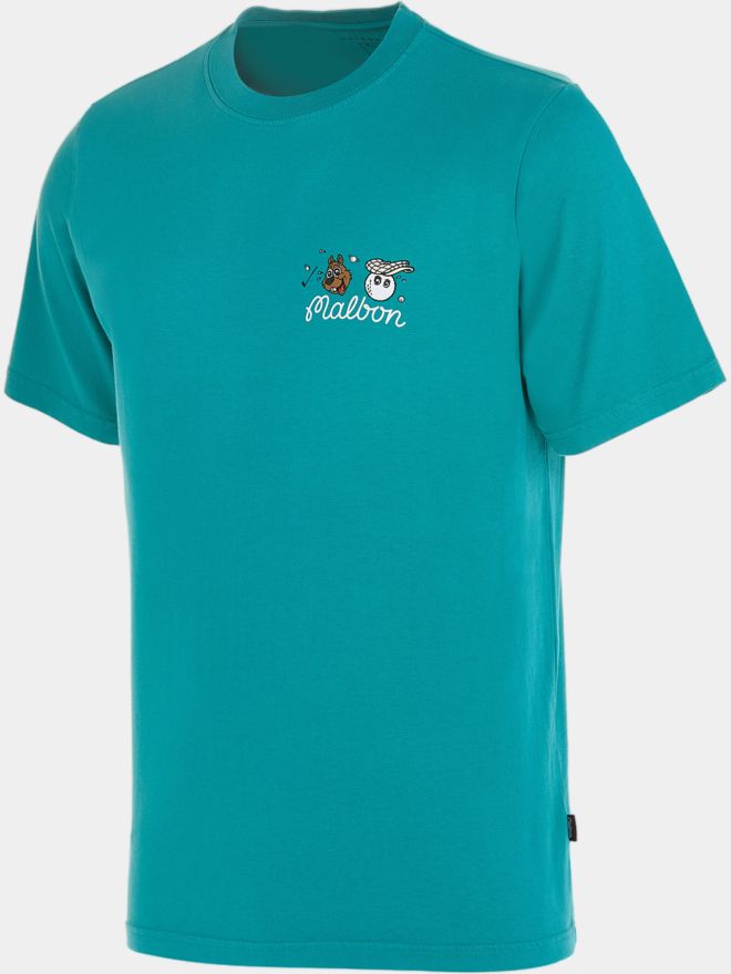 Malbon TWO MAN SCRAMBLE T-SHIRT petrol