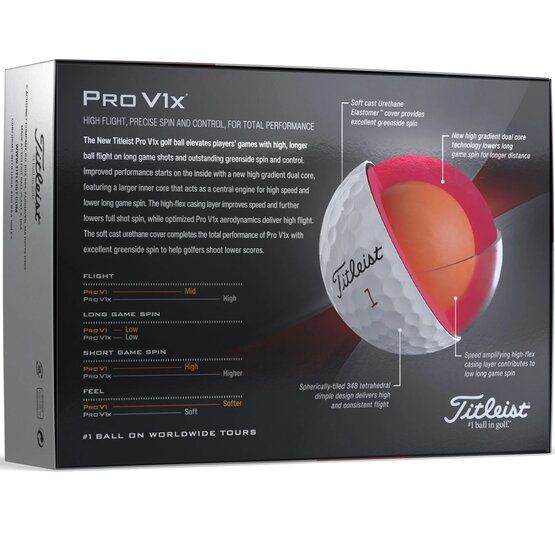 Titleist Pro V1x golfové míčky model 2021 bílá