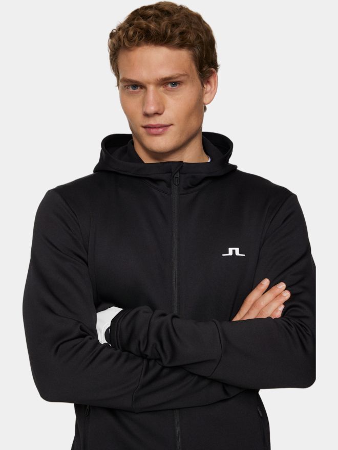 J.Lindeberg Aerial Full Zip Hood Stretch Jacke schwarz
