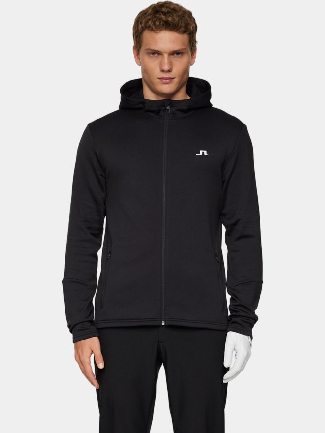 J.Lindeberg Aerial Full Zip Hood Stretch Jacke schwarz