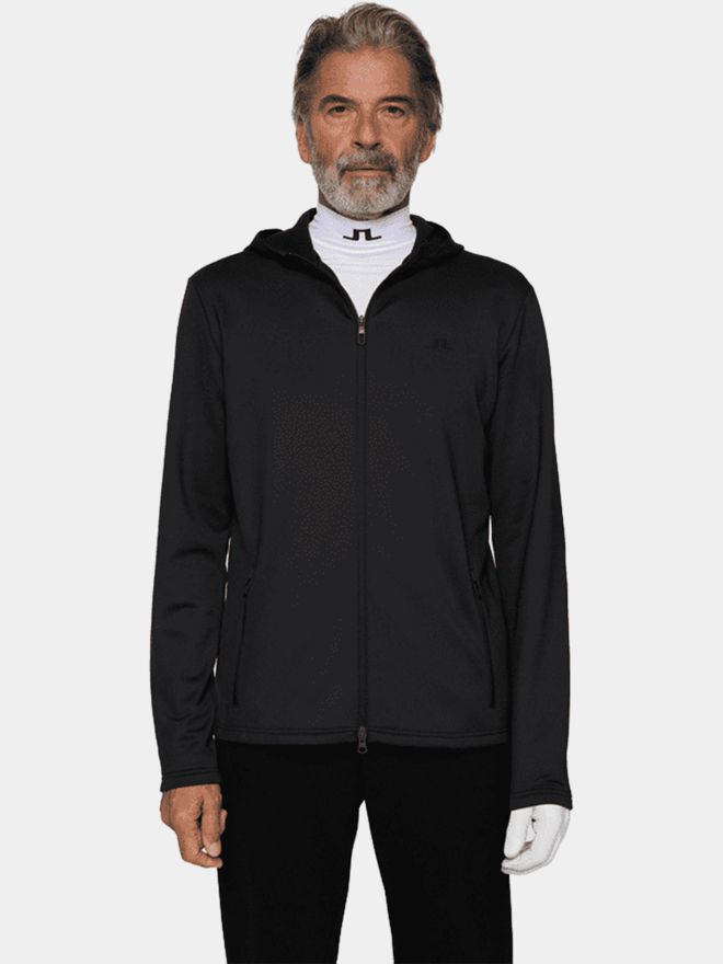 J.Lindeberg Aerial Full Zip Hood Stretch Jacke schwarz