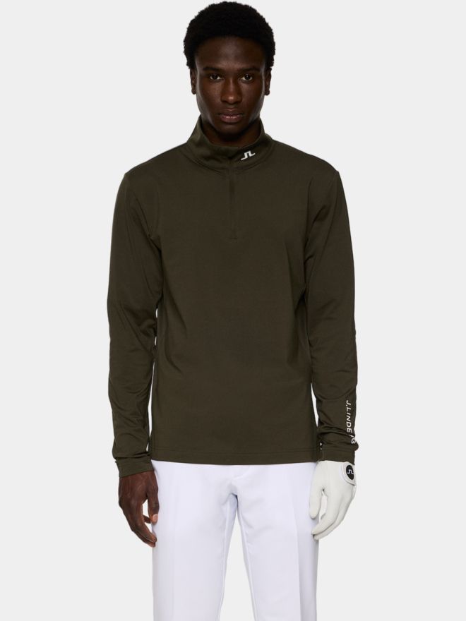 J.Lindeberg Tour Tech Stretch Midlayer oliv