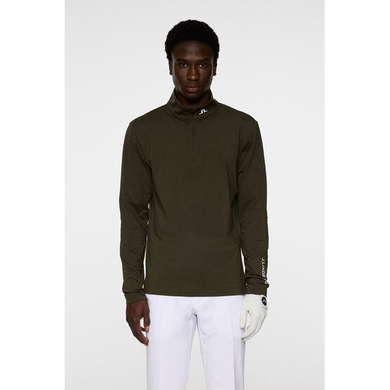 J.Lindeberg Tour Tech Stretch Midlayer olivová