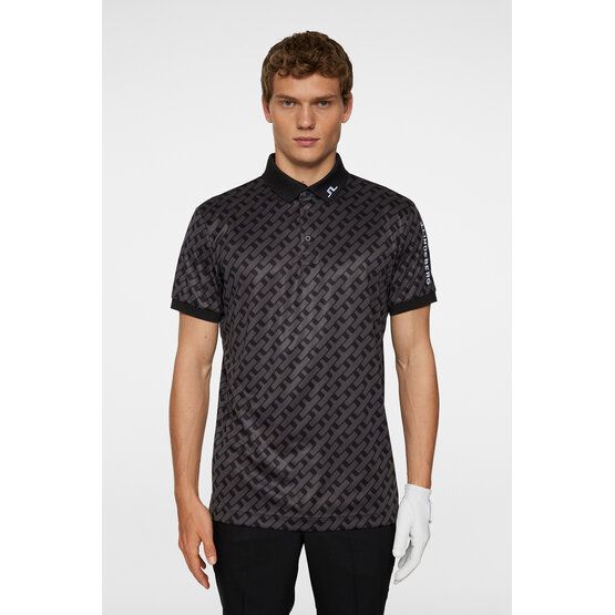 J.Lindeberg Tour Tech polo s krátkým rukávem černá