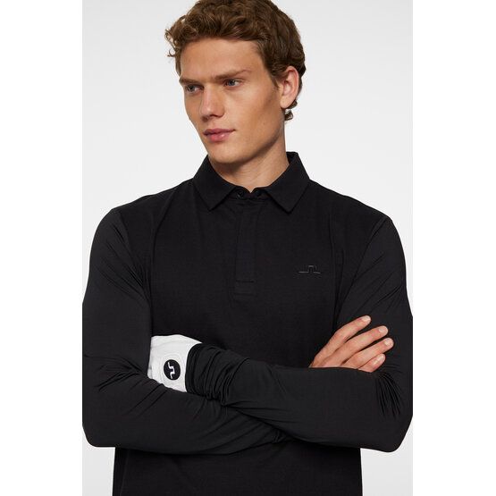 J.Lindeberg Polokošile Sean Hybrid s dlouhým rukávem černá