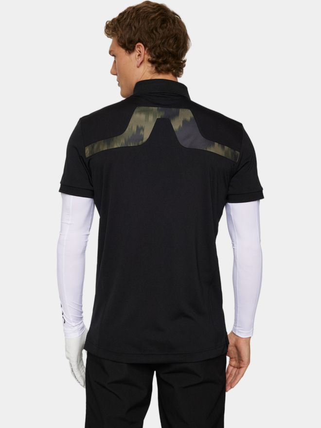 J.Lindeberg KV Print Halbarm Polo schwarz