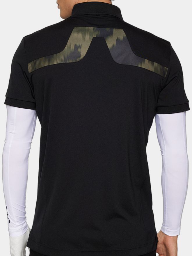 J.Lindeberg KV Print Halbarm Polo schwarz