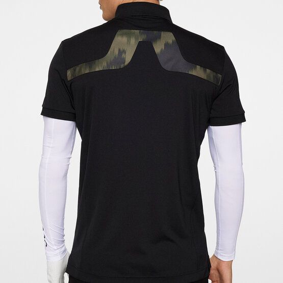 J.Lindeberg KV Print Halbarm Polo schwarz