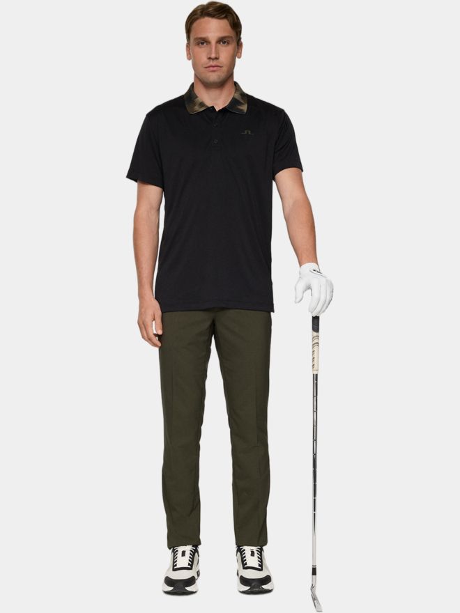 J.Lindeberg Glen Halbarm Polo schwarz