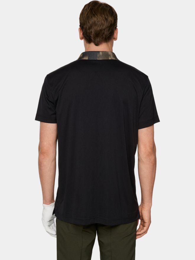 J.Lindeberg Glen Halbarm Polo schwarz