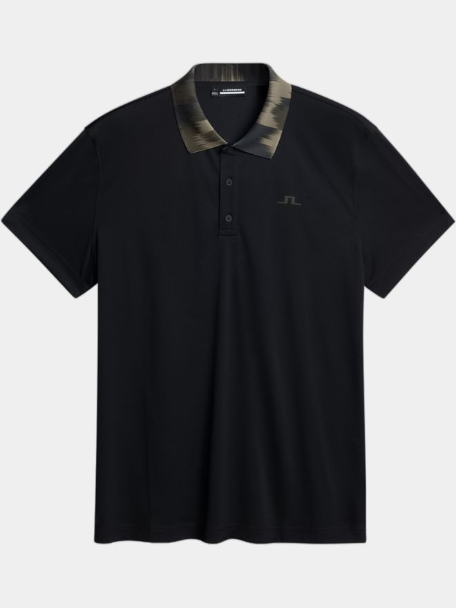 J.Lindeberg Glen Halbarm Polo schwarz