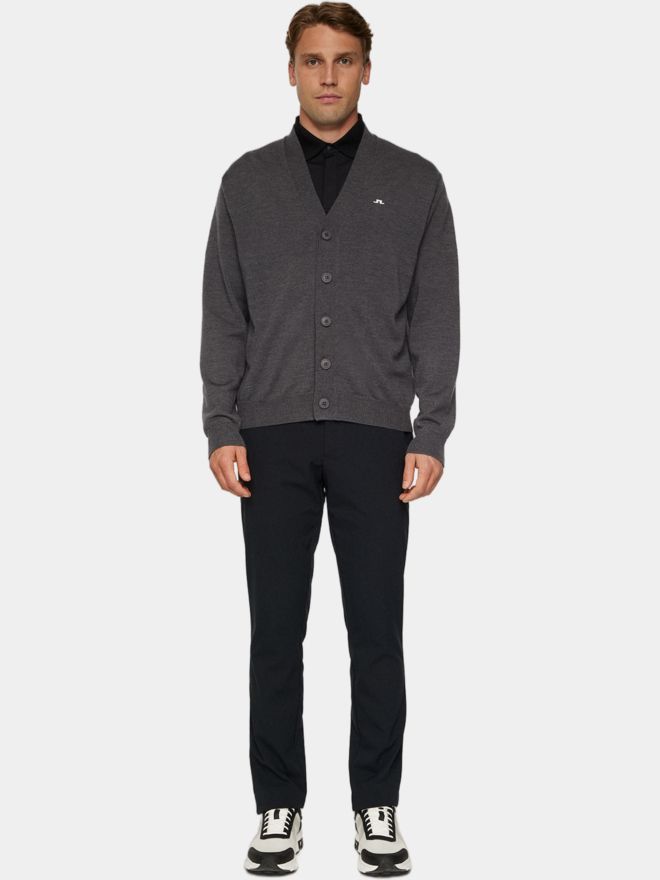 J.Lindeberg Lucas Knitted Cardigan Strick Jacke dunkelgrau
