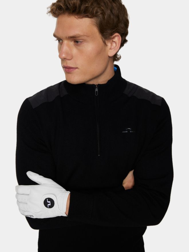 J.Lindeberg Jeffrey Windbreaker Sweater Windstopp Strick schwarz