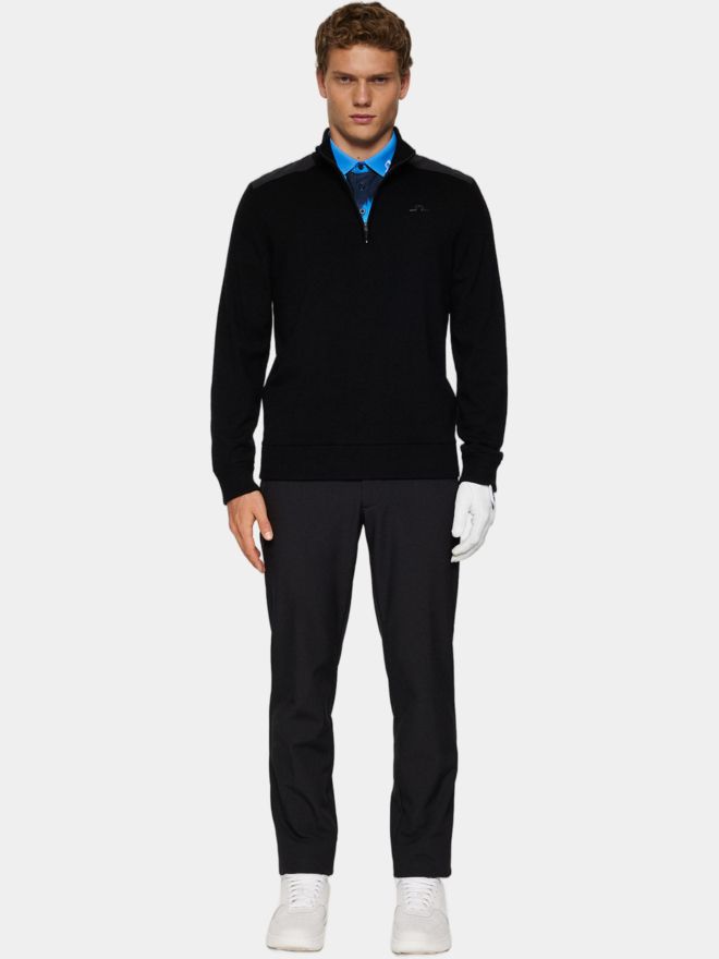 J.Lindeberg Jeffrey Windbreaker Sweater Windstopp Strick schwarz